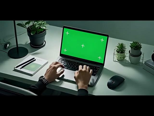Video thumbnail for Green Screen Laptop in Use by Worker Scrolling Touchpad Close Up