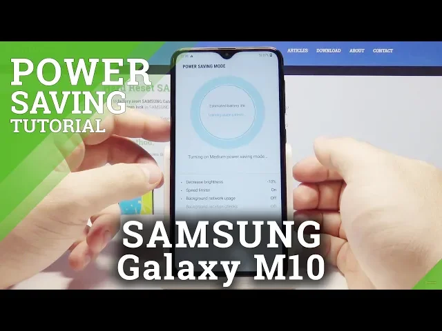 Video thumbnail for How to Enable Power Saving in SAMSUNG Galaxy M10 - Battery Saver Mode