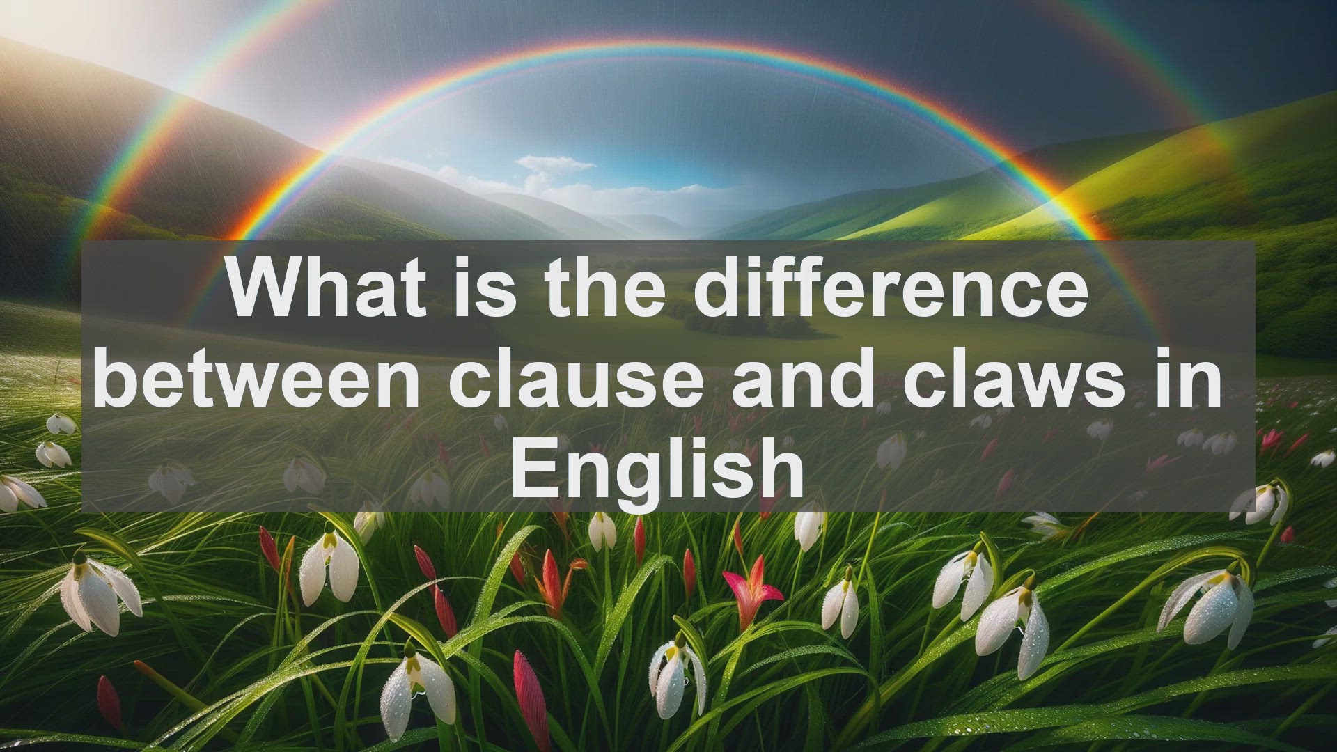 'Video thumbnail for What is the difference between clause and claws in English?'