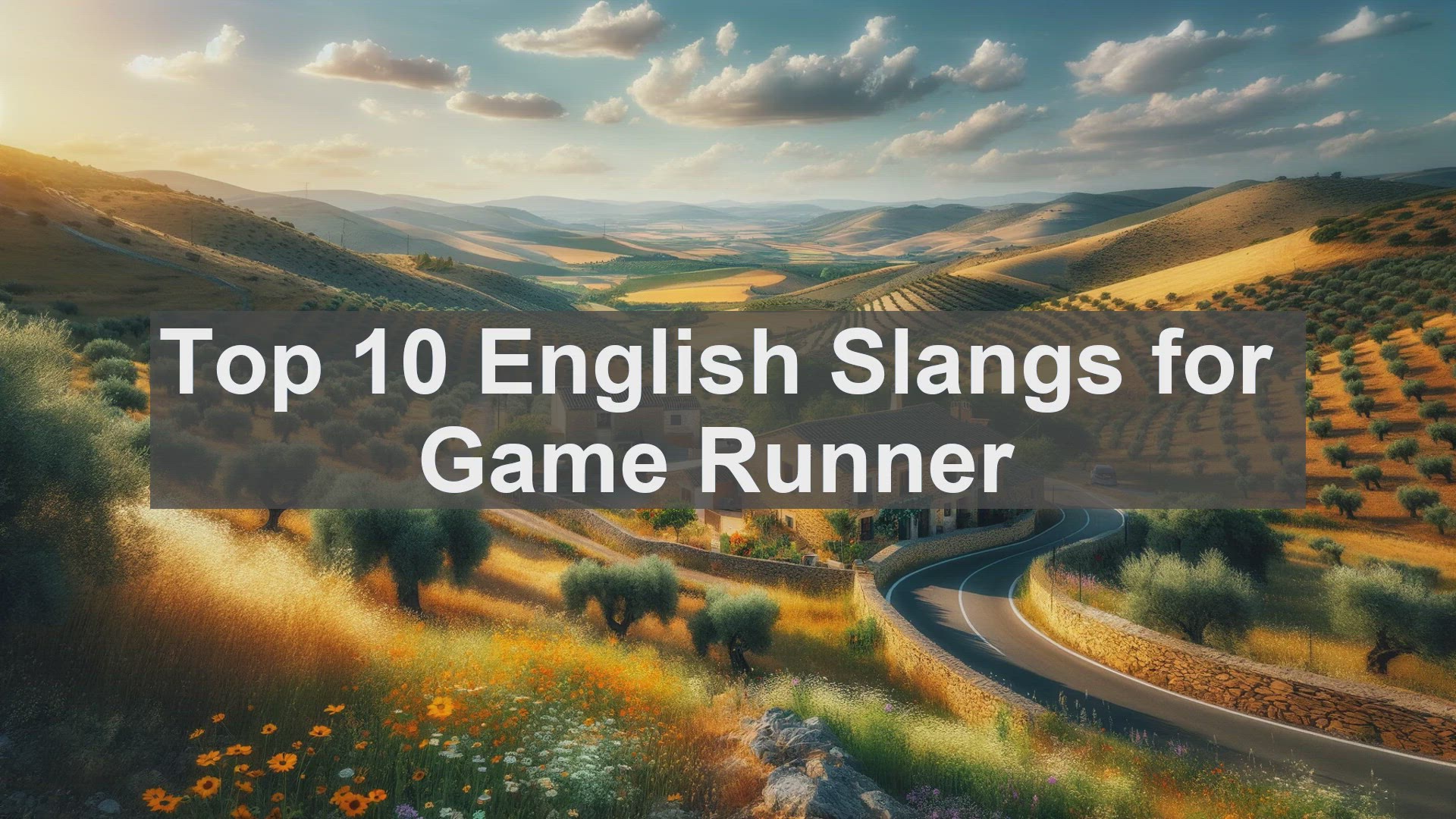'Video thumbnail for Top 10 English Slangs for Game Runner'
