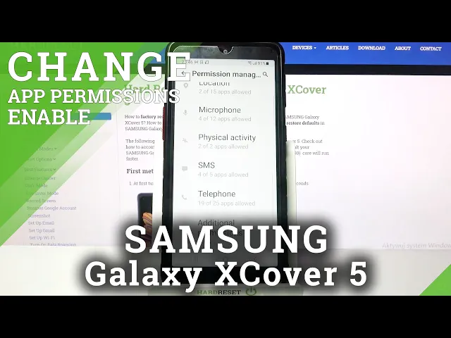 Video thumbnail for How to Adjust Apps Permissions in Samsung Galaxy XCover 5 - Adjust App Manager