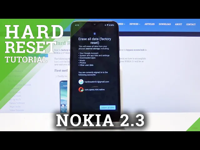 Video thumbnail for How to Factory Reset on NOKIA 2.3 – Default Settings Restore