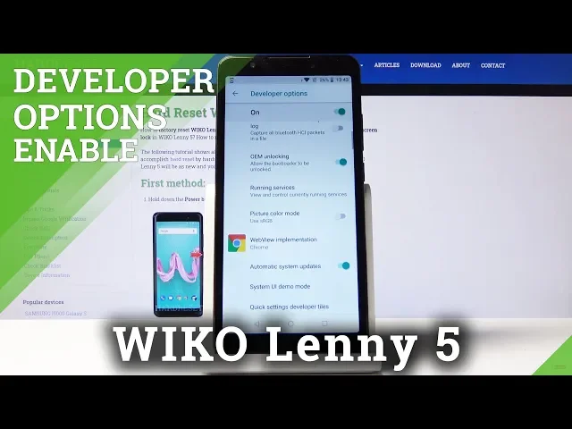 Video thumbnail for How to Enter Developer Options in WIKO Lenny 5 – Advances Settings
