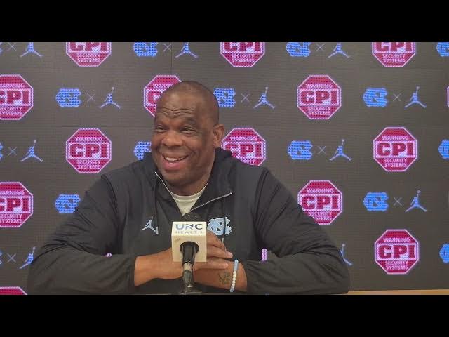 Video thumbnail for #UNC coach Hubert Davis press conference ahead of ACC opener against Florida State