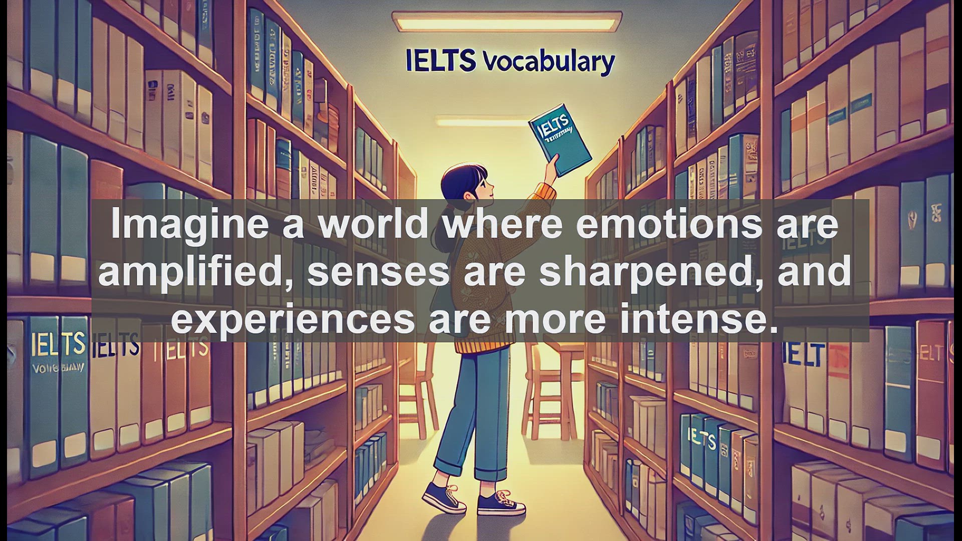 'Video thumbnail for 5000 Must Know IELTS 8.0 Vocabulary - Heighten: Amplify Your Emotions and Experiences'
