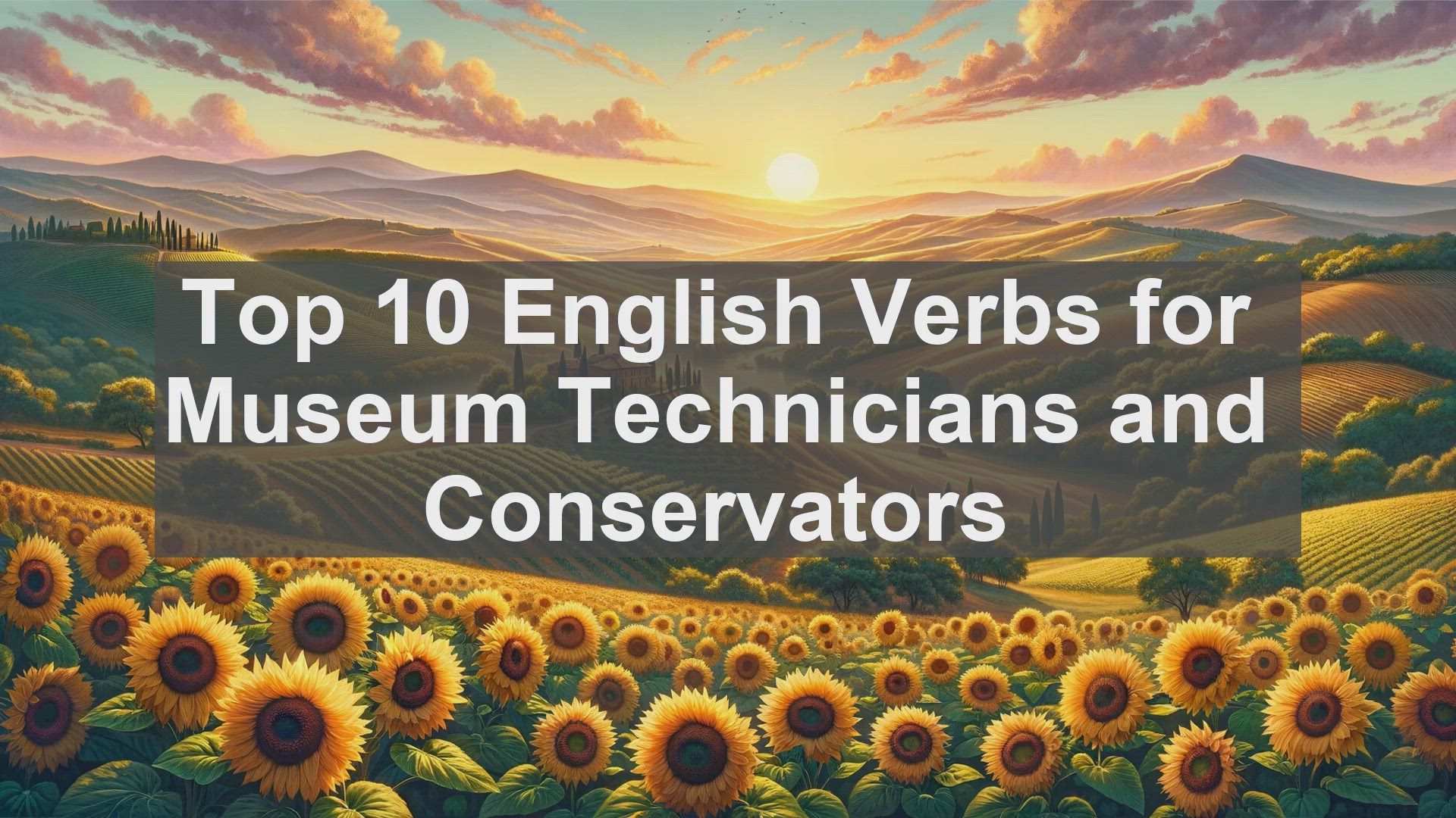 'Video thumbnail for Top 10 English Verbs for Museum Technicians and Conservators'
