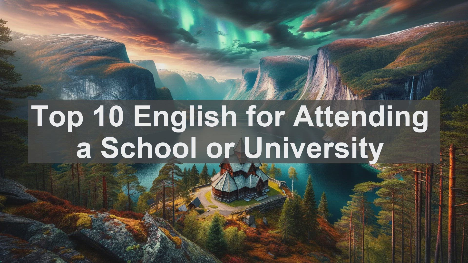 'Video thumbnail for Top 10 English for Attending a School or University'