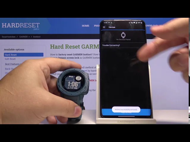 Video thumbnail for How to Unpair GARMIN Instinct – Disconnect Tutorial