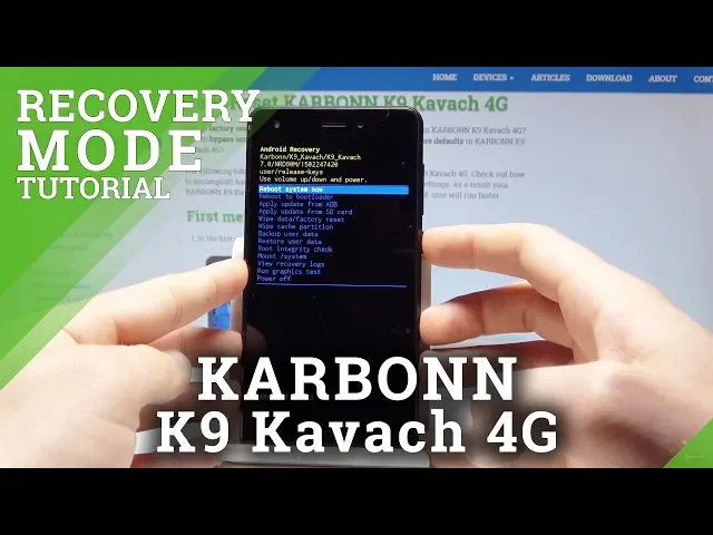 Video thumbnail for How to Enter Recovery Mode in KARBONN K9 Kavach 4G - Open & Quit Recovery Menu