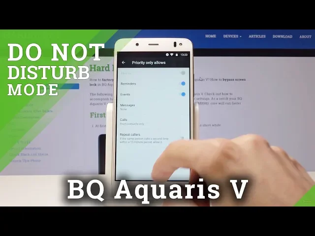 Video thumbnail for How to Activate DND Mode in BQ Aquaris V - Mute Smartphone