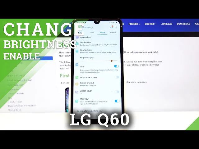 Video thumbnail for How to Enable Automatic Brightness in LG Q60 – Adaptive-Brightness Feature