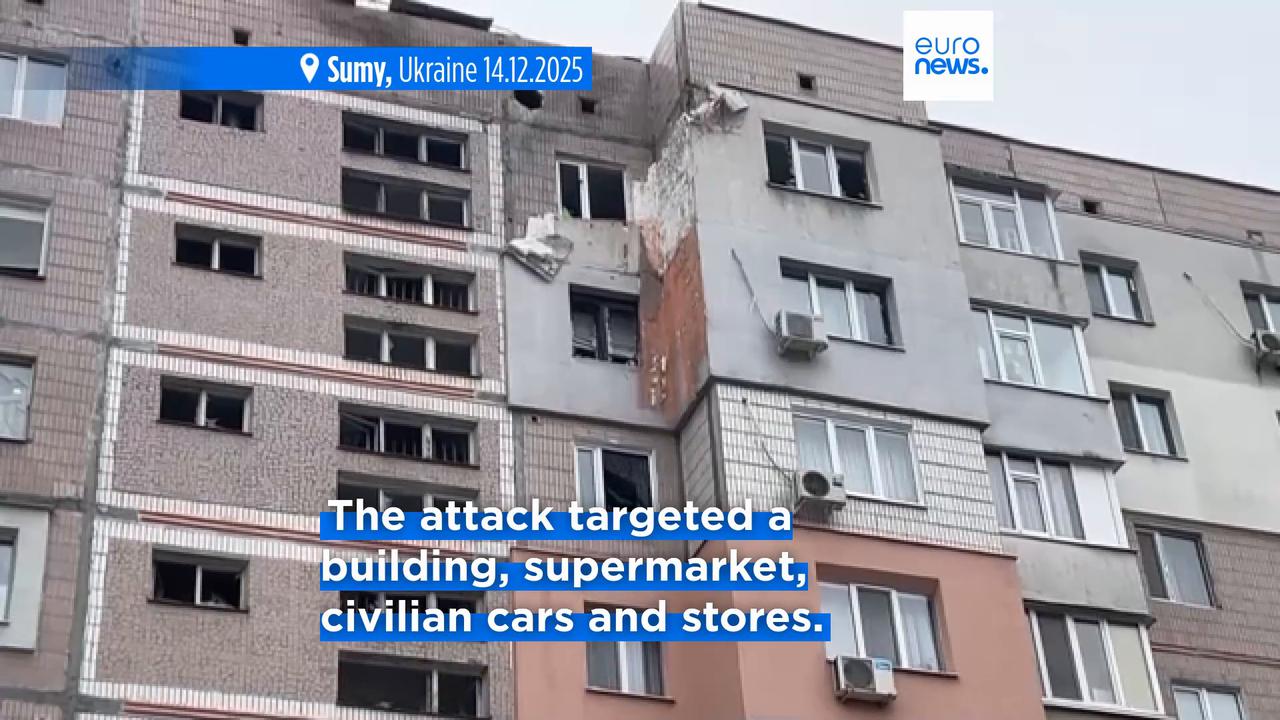 Video thumbnail for 11 injured as Russia launches daytime strikes targeting various positions in Zaporizhzhia and Sumy