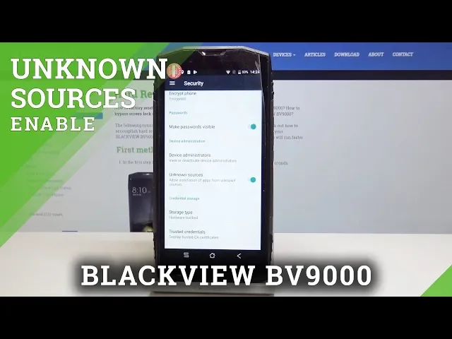 Video thumbnail for How to Enable Unknow Sources in BLACKVIEW BV9000 - Allow App Installation