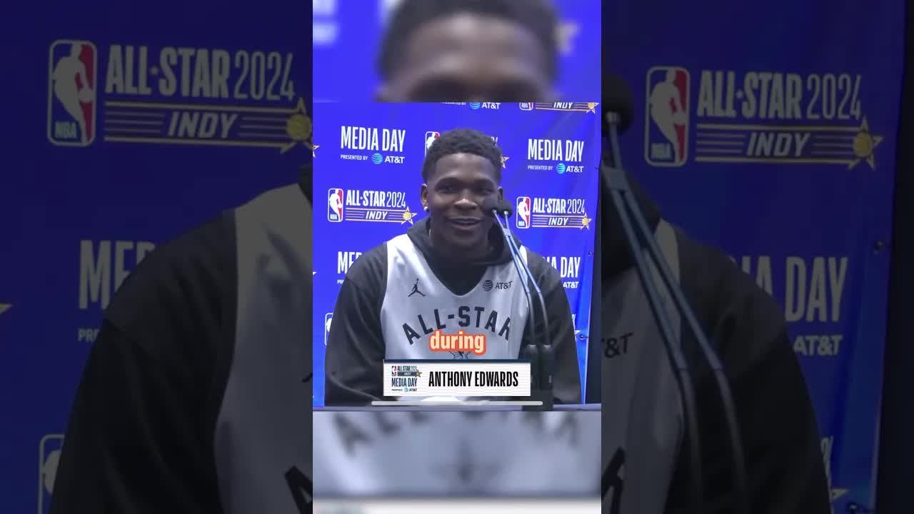 Video thumbnail for Anthony Edwards' Hilarious Left-Handed Shots at NBA All-Star Practice