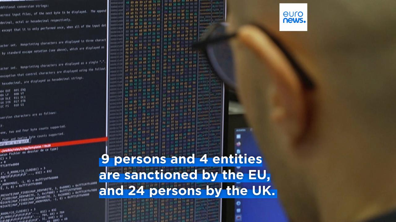 Video thumbnail for EU-UK sanctions target Russia over Europe-wide 'vast cyber campaign'
