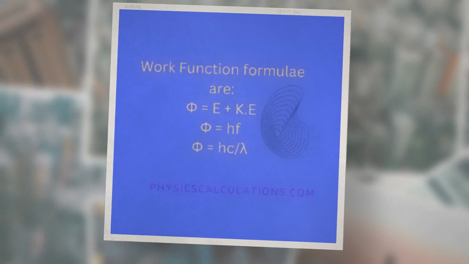 'Video thumbnail for How to Calculate the Work Function of a Metal'