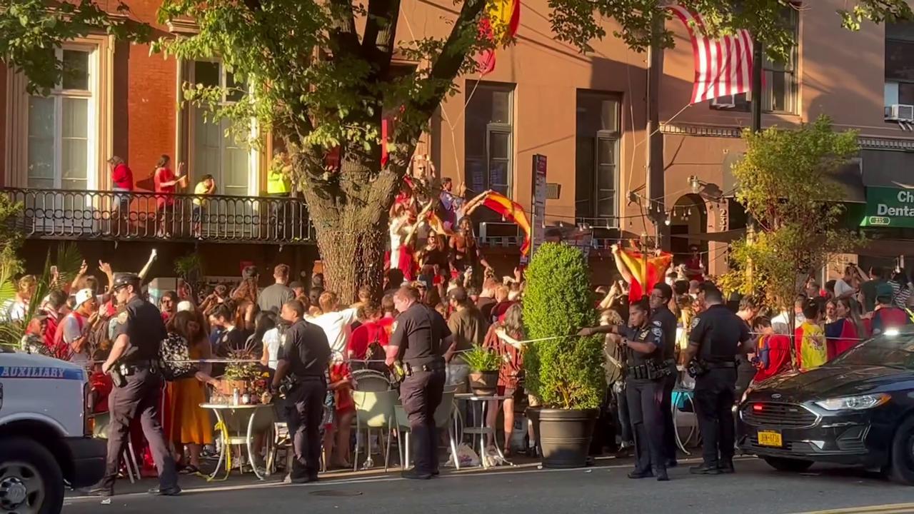 Video thumbnail for Wold Cup 2026 – Spain Fans Celebrate World Cup Win in New York.