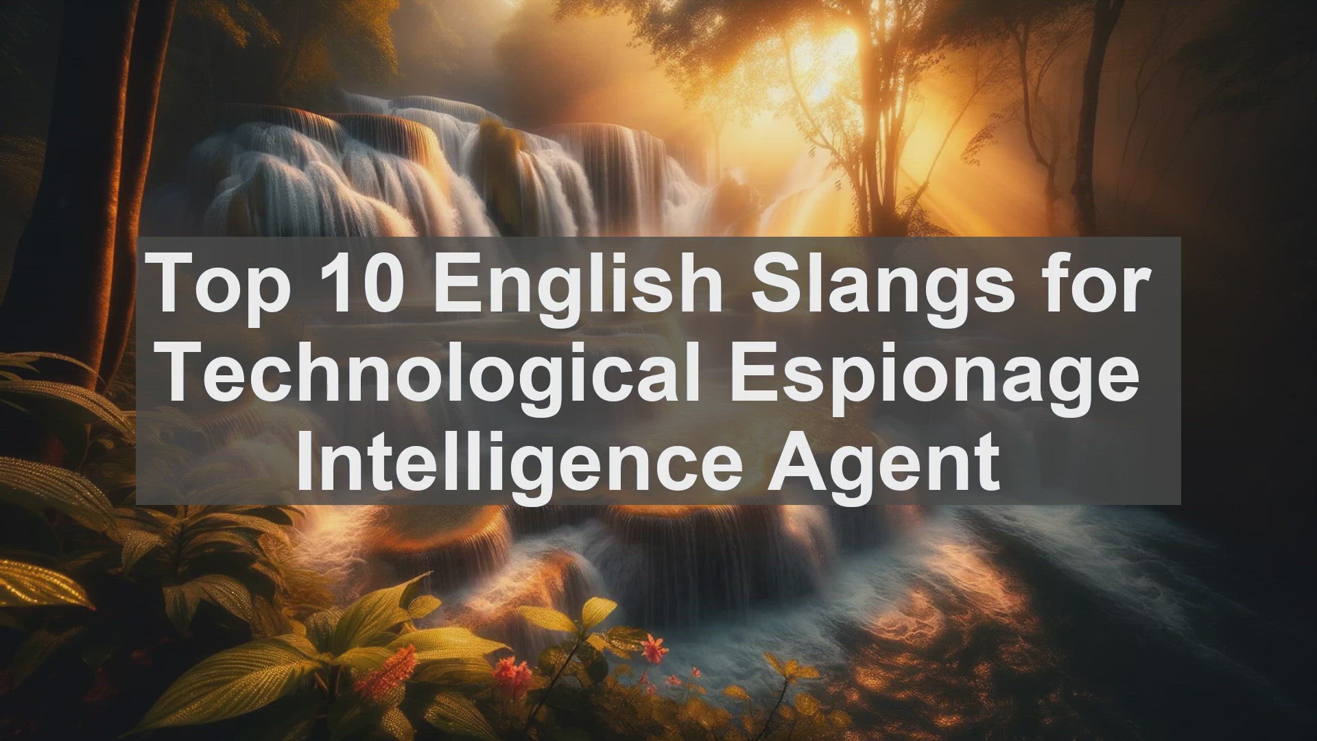 'Video thumbnail for Top 10 English Slangs for Technological Espionage Intelligence Agent'