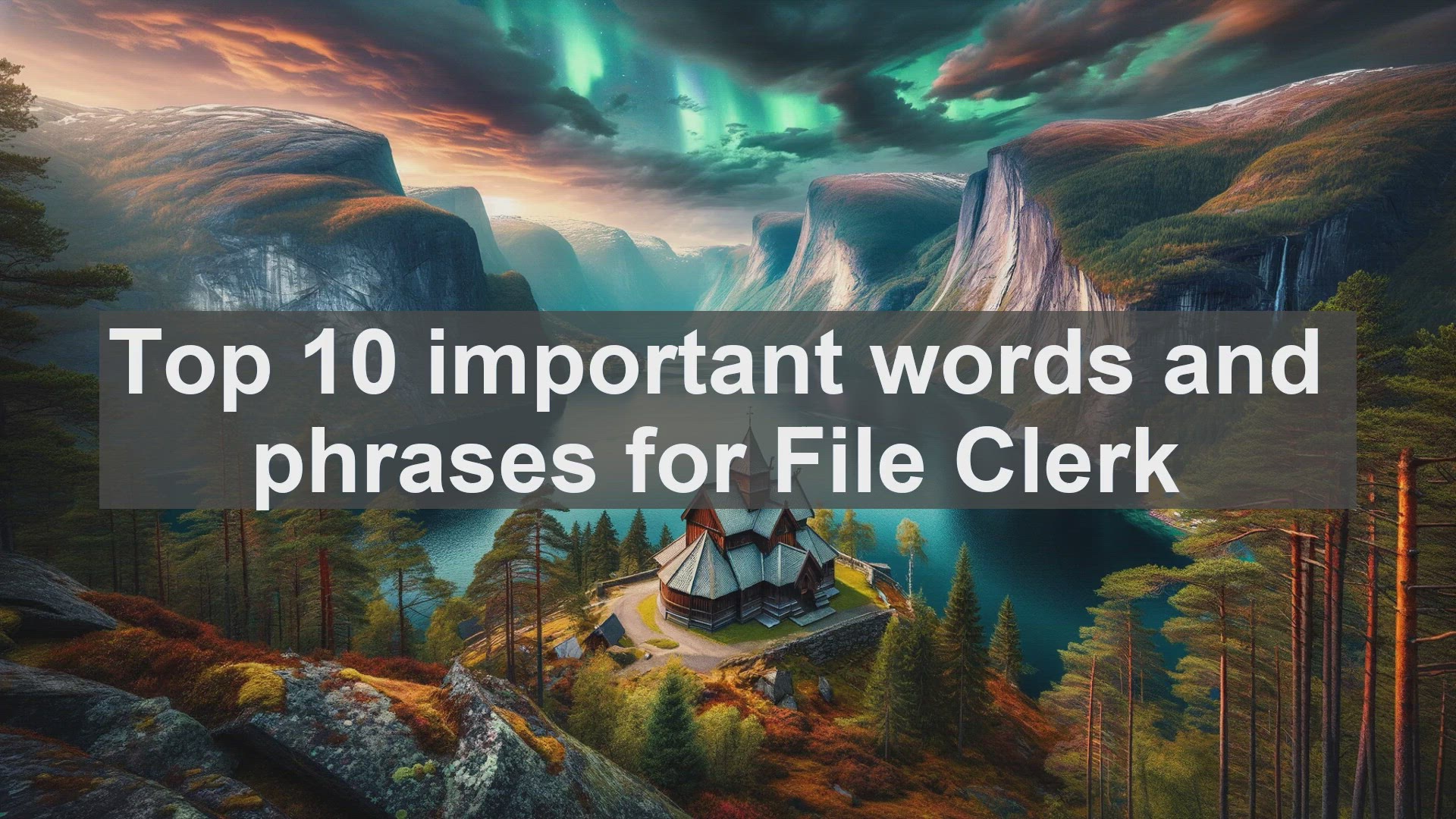 'Video thumbnail for Top 10 important words and phrases for File Clerk'