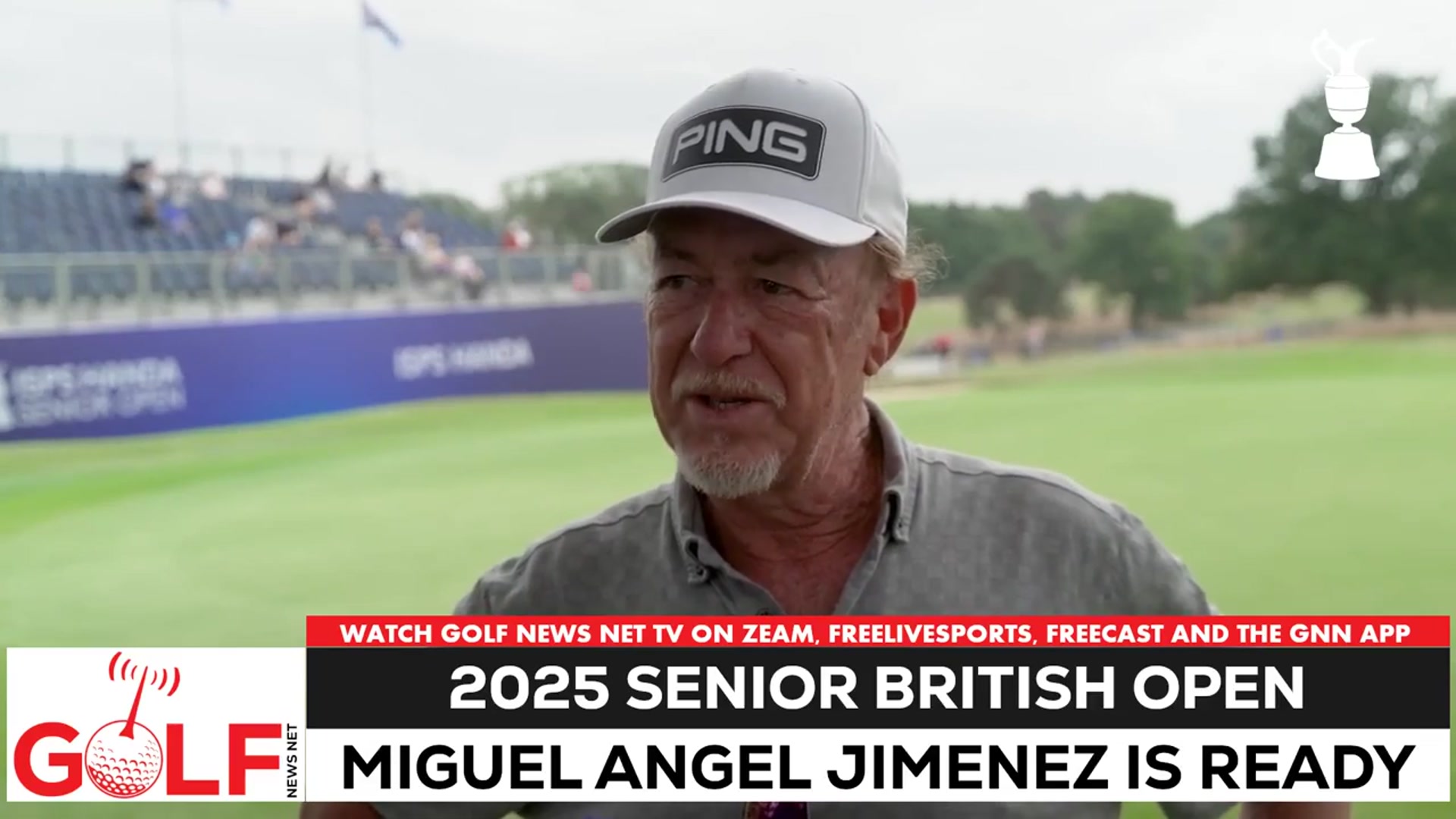 'Video thumbnail for Miguel Angel Jimenez ready for 2025 Senior British Open'