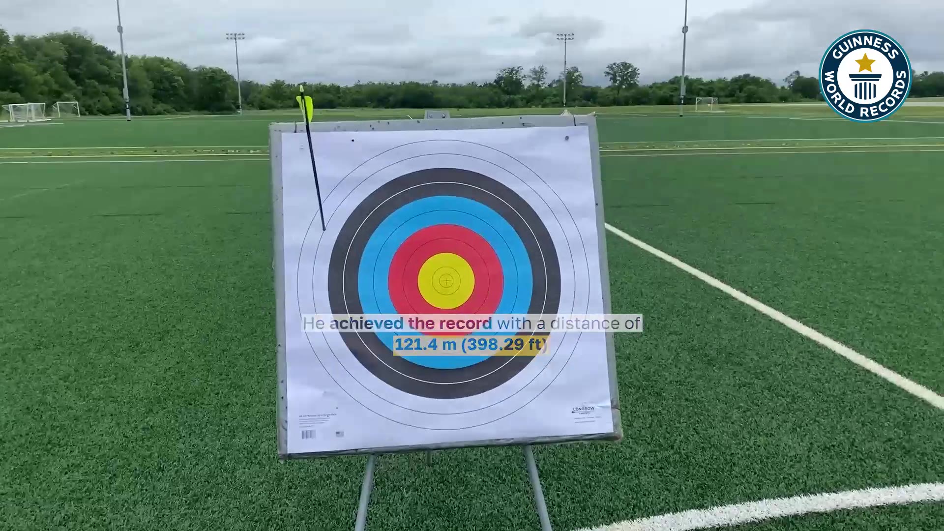 Video thumbnail for Casey Wilhelm's Record for Farthest Target Hit While Looking in a Mirror