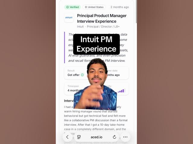 Video thumbnail for Intuit PM Interview Experience