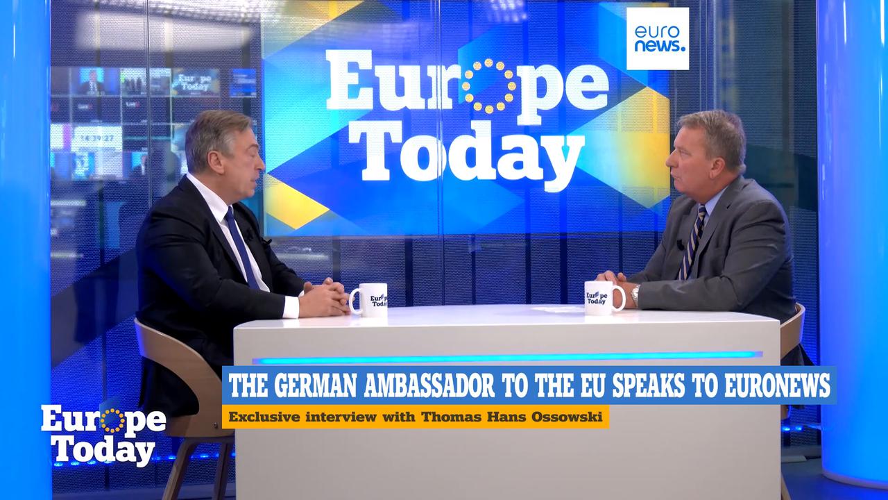 Video thumbnail for More cuts 'necessary' says German ambassador to EU, ruling out common borrowing, EU-level taxes