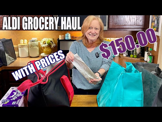 Video thumbnail for ALDI HAUL $150 WITH PRICES | LOTS OF GROCERIES