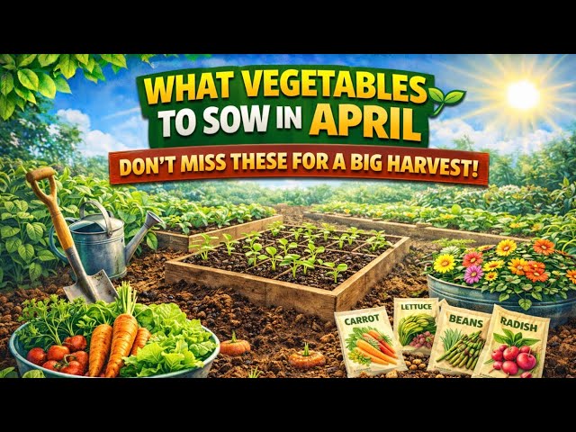 Video thumbnail for What Vegetables to Sow in April Don’t Miss These for a BIG Harvest!