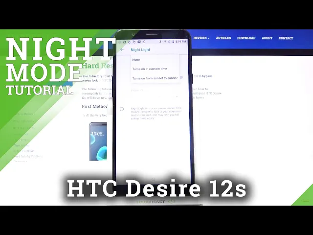 Video thumbnail for How to Activate Night Mode on HTC Desire 12s – Display Option