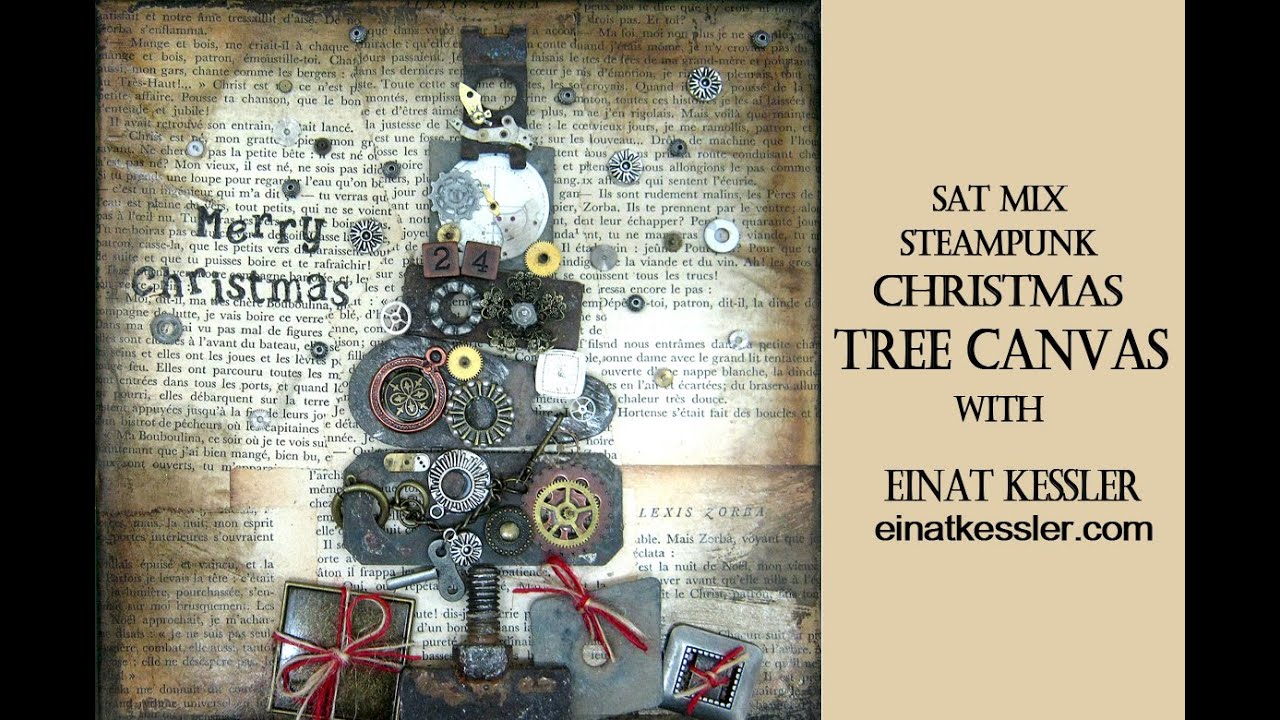 Video thumbnail for Steampunk Christmas Tree Canvas