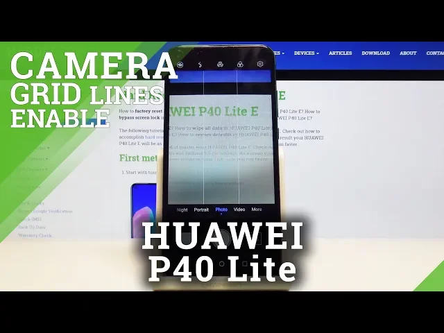 Video thumbnail for How to Turn On Camera Grid Lines HUAWEI P40 Lite – Show Help Lines