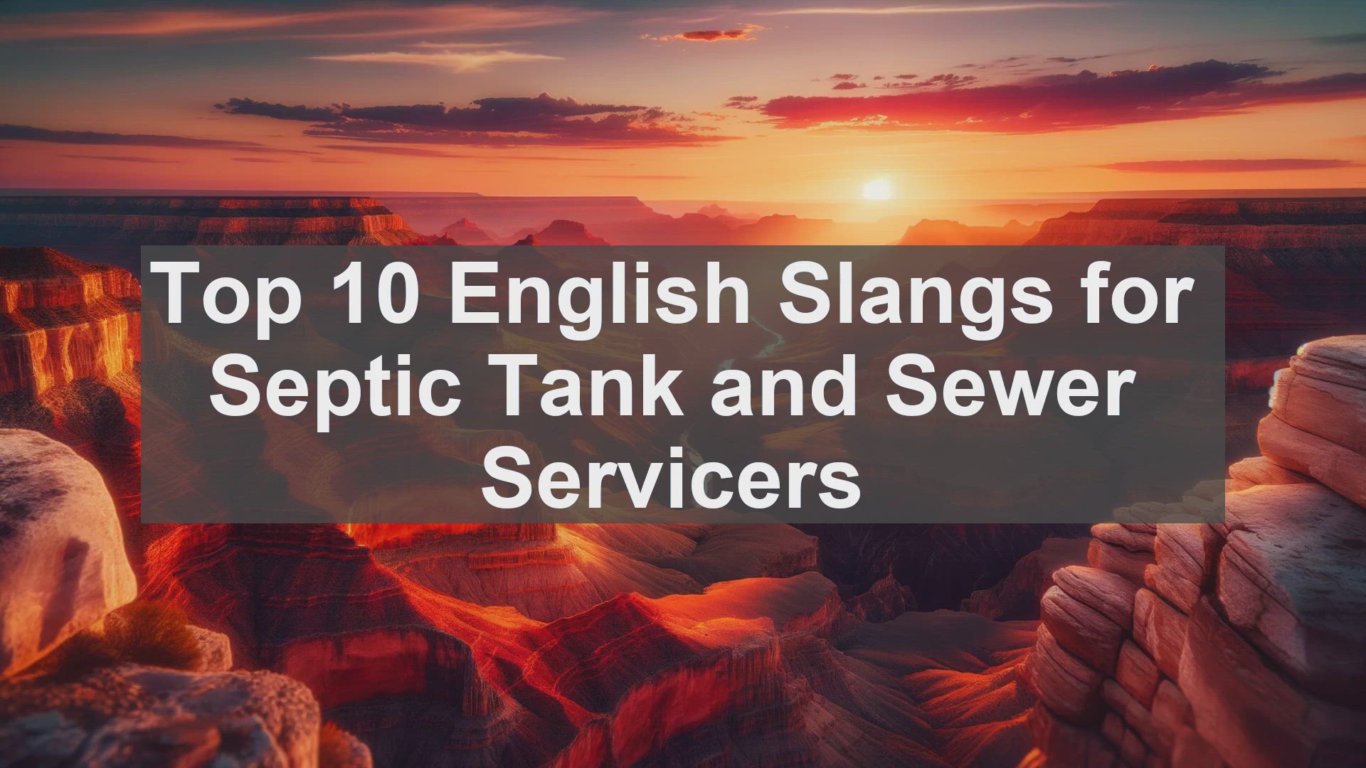 'Video thumbnail for Top 10 English Slangs for Septic Tank and Sewer Servicers'