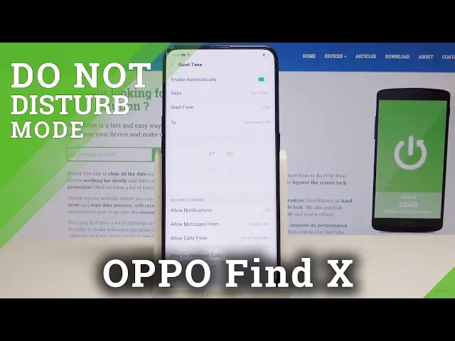 Video thumbnail for Do Not Disturb Mode in Oppo Find X - Enable OPPO Quiet Time
