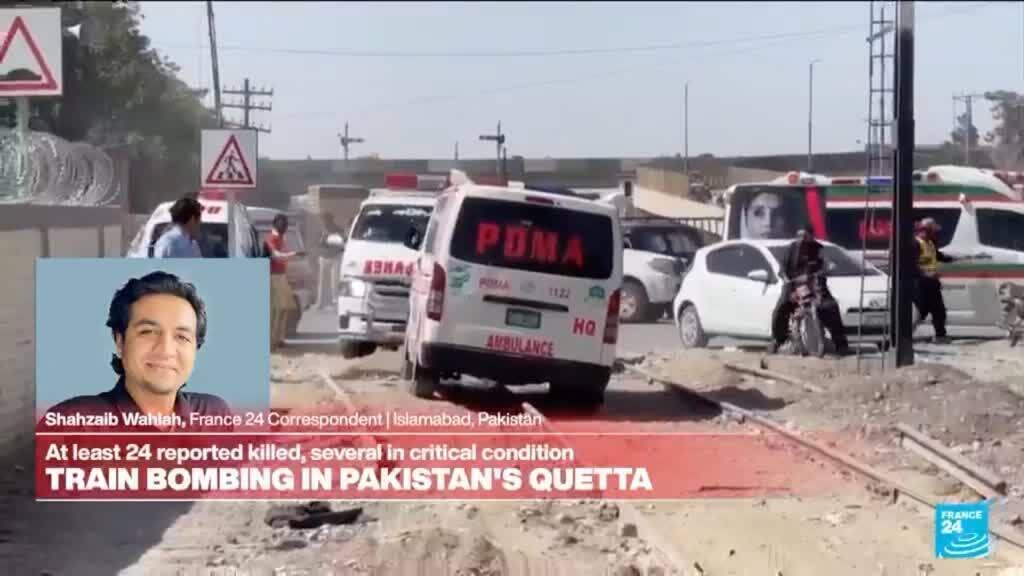 Video thumbnail for Train bombing in Pakistan: At least 24 killed, several in critical condition