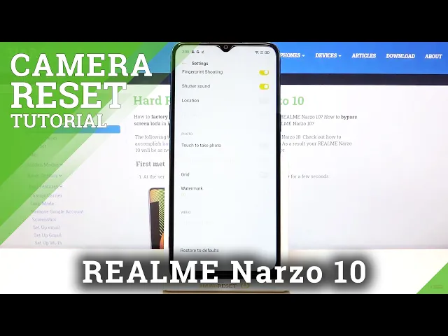 Video thumbnail for Restore Camera Default Settings – Reset Camera Options on REALME Narzo 10