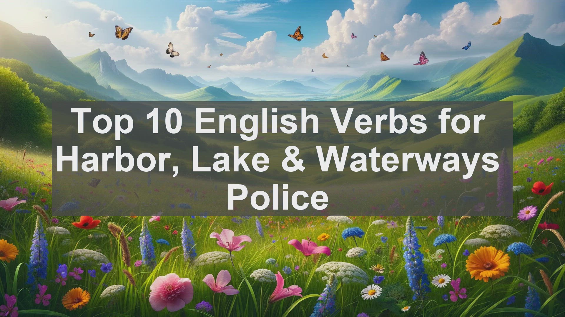 'Video thumbnail for Top 10 English Verbs for Harbor Lake  Waterways Police'