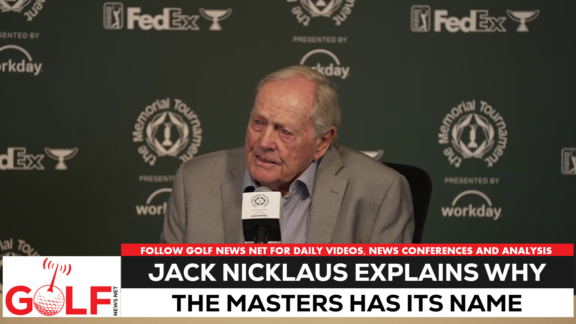 Video thumbnail for Jack Nicklaus shares how the Masters Tournament got its name