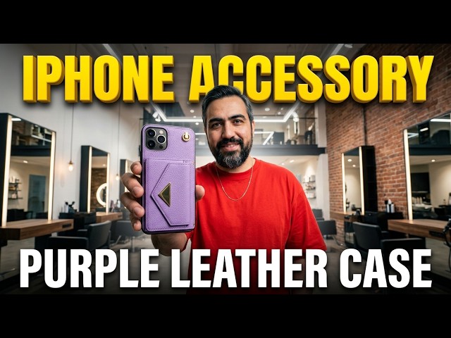 Video thumbnail for iPhone 15 Pro Max Purple Leather Case - Worth the Hype?