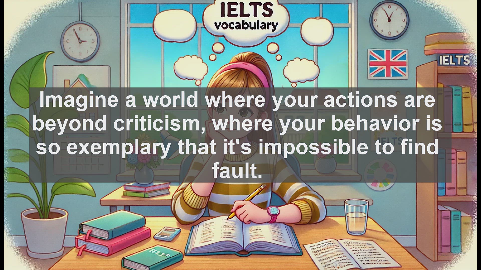 'Video thumbnail for 2000 Must Know IELTS 9.0 Vocabulary - Irreproachable: Boost Your IELTS Score with This Powerful Word'