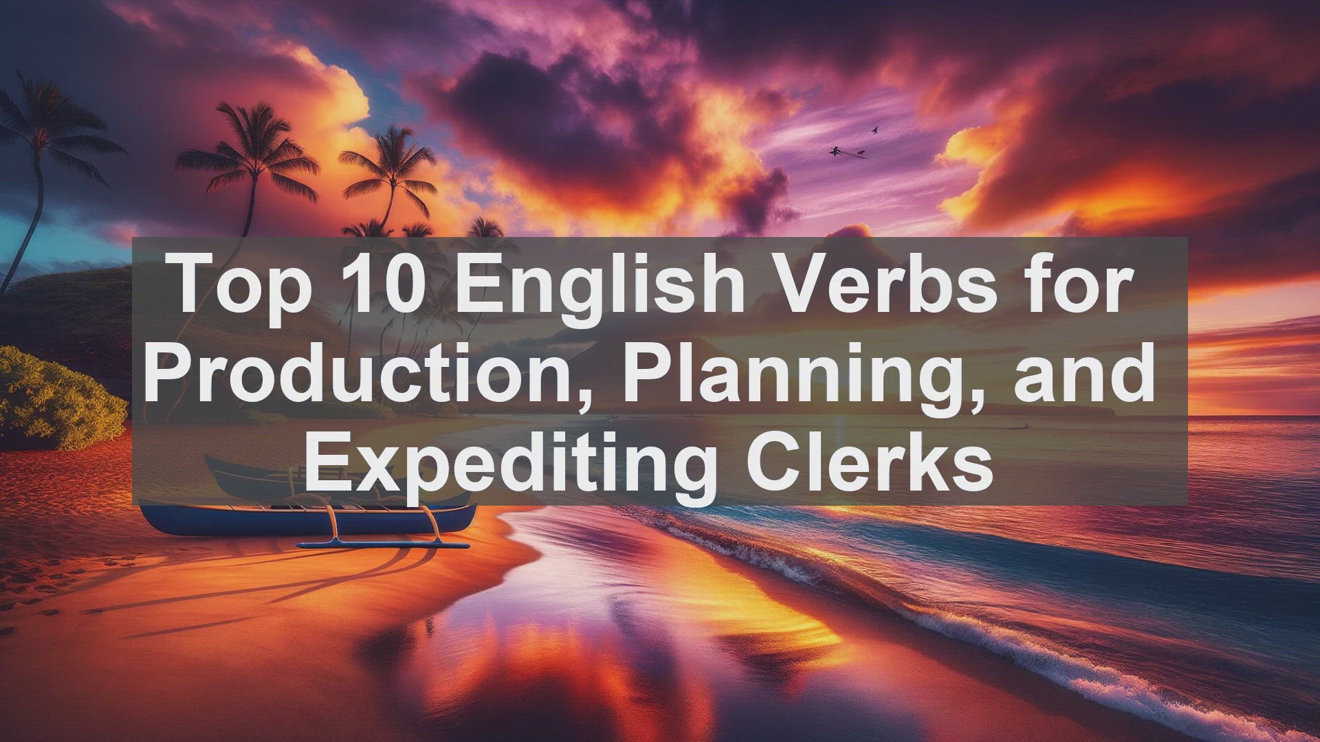 'Video thumbnail for Top 10 English Verbs for Production Planning and Expediting Clerks'