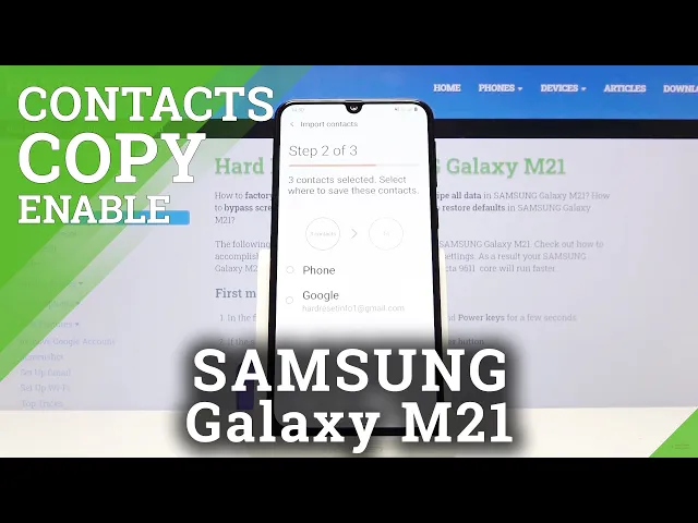Video thumbnail for How to Copy Contacts in SAMSUNG Galaxy M21 – Copy & Relocate Contact List
