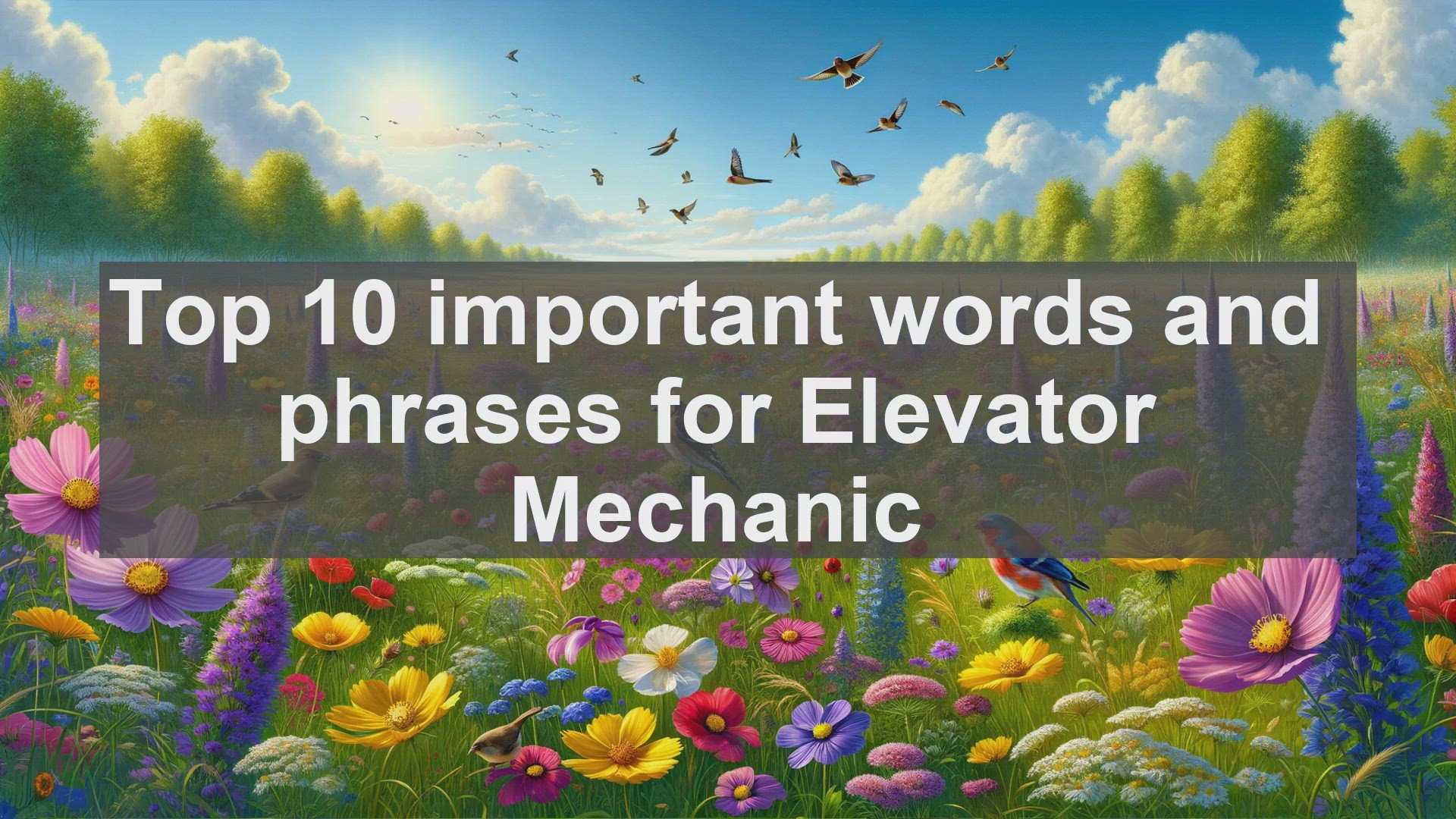 'Video thumbnail for Top 10 important words and phrases for Elevator Mechanic'