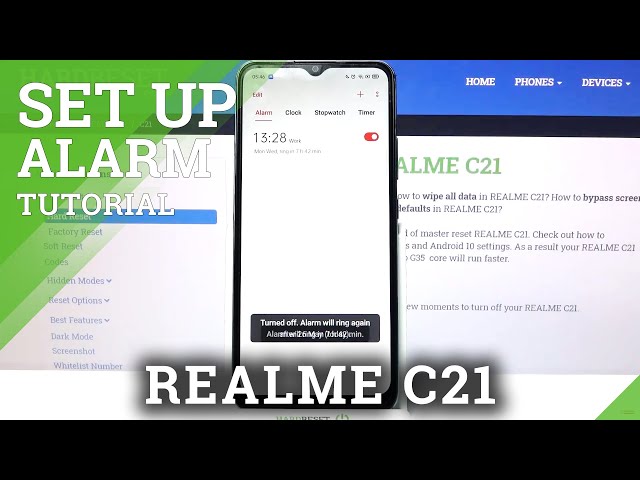 Video thumbnail for How to Set Alarm Clock in REALME C21 – Manage Alarm Clock