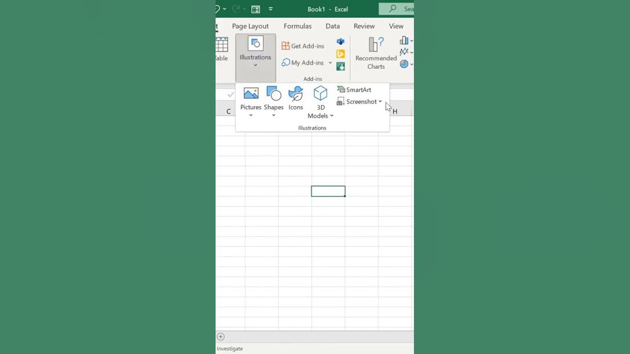 Video thumbnail for Insert Screen Grabs Into Excel- SuperFast #Shorts