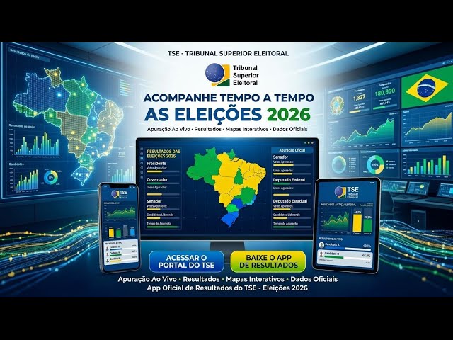Video thumbnail for Aplicativo oficial do TSE pra acompanhar as eleições 2026 em tempo real