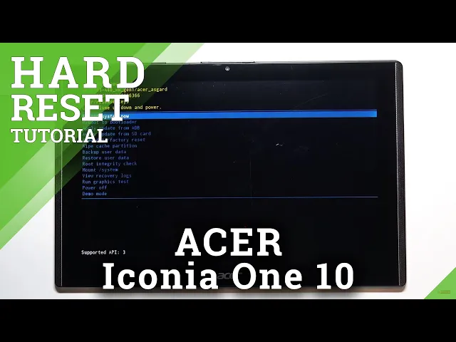 Video thumbnail for How to Bypass Screen Lock in ACER Iconia One 10 – Hard Reset via Recovery Mode
