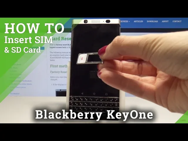 Video thumbnail for How to Insert SIM Card in BLACKBERRY KEYone - Set Up Nano SIM