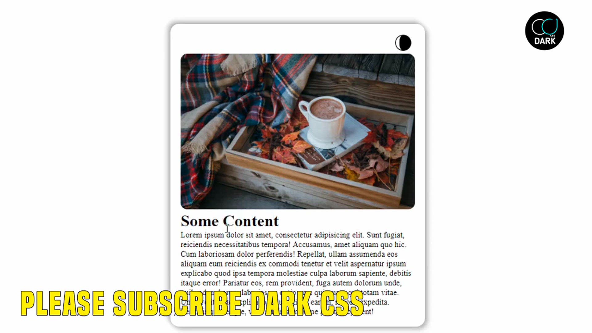 'Video thumbnail for How to Create Dark And Light Mode with Html And CSS'