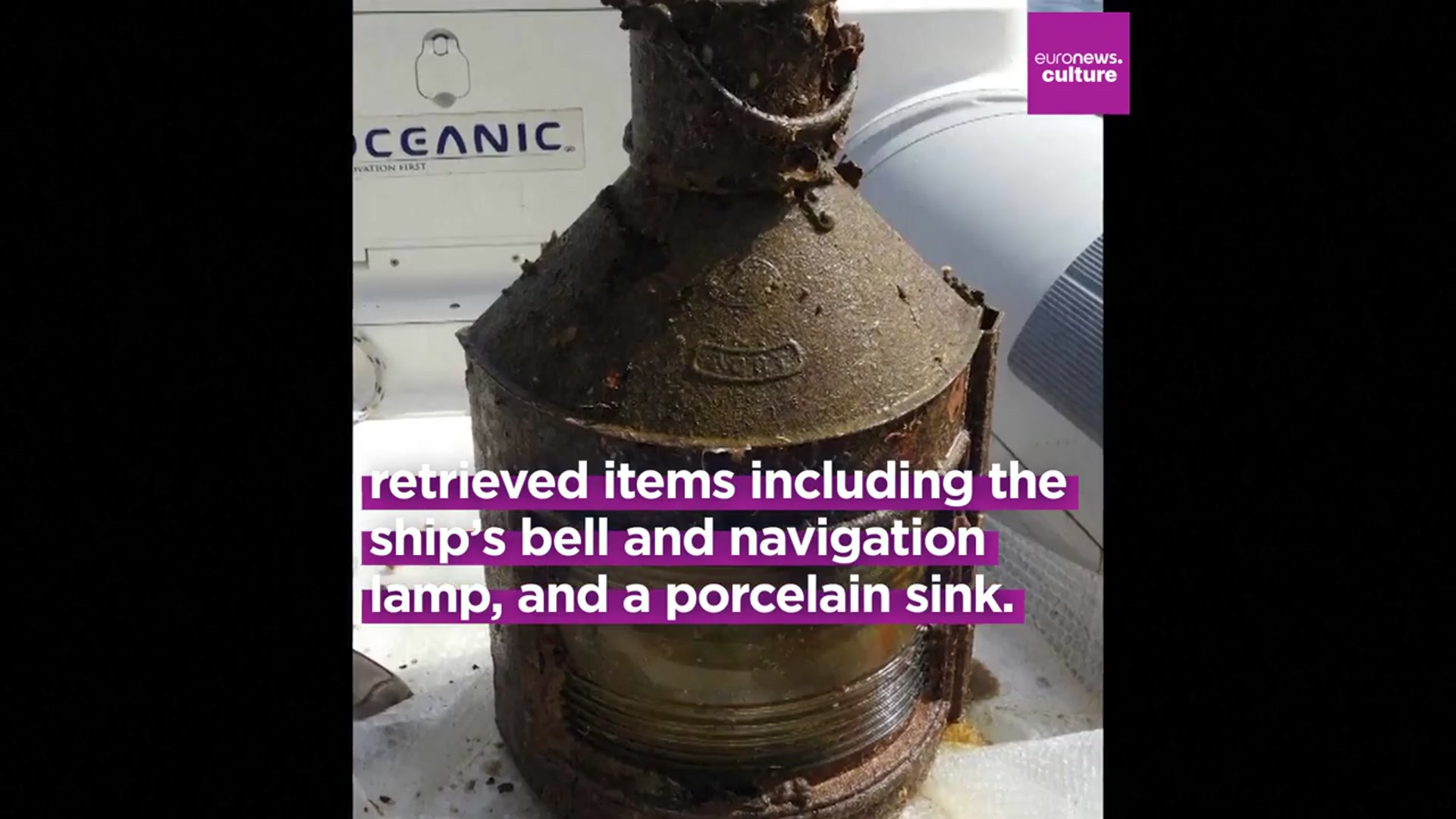 'Video thumbnail for Extraordinary artefacts recovered from Titanic’s sister ship the Britannic after 109 years'